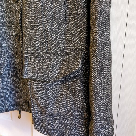 Wearmaster Outerwear Size Small Field Jacket Black Wool Blend Hooded Full Zip - Picture 9 of 14